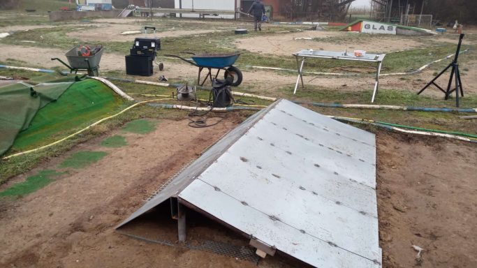 fertig gebaute Rampe