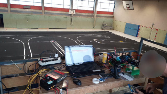 Rennstrecke mit Zeitmessung